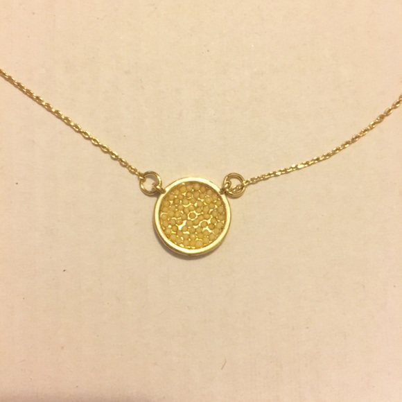 Charming Charlie necklace with yellow beaded disc - Picture 2 of 2